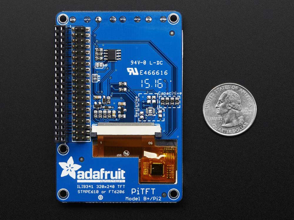 Adafruit PiTFT Plus 320x240 2.8 TFT Robots Cyprus Nicosia Limassol Famagusta Paphos Larnaca size