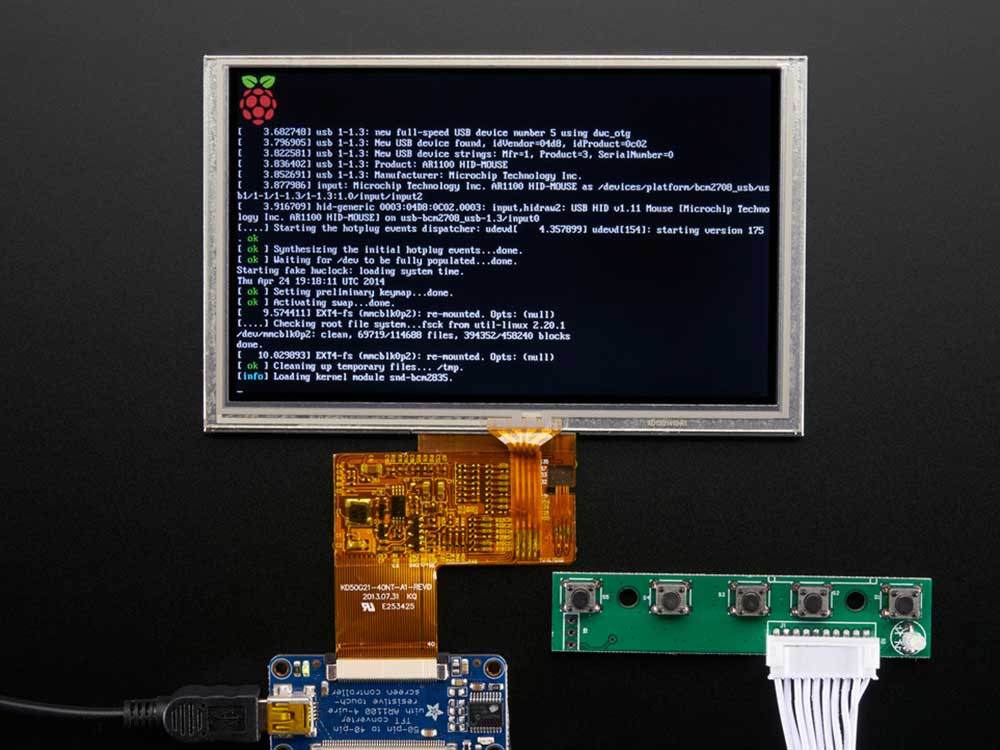 HDMI 4 Pi 5 Display w Touch and Mini Driver 800x480 HDMI for Raspberry Pi Robots Cyprus Nicosia Limassol Famagusta Paphos Larnaca lcd