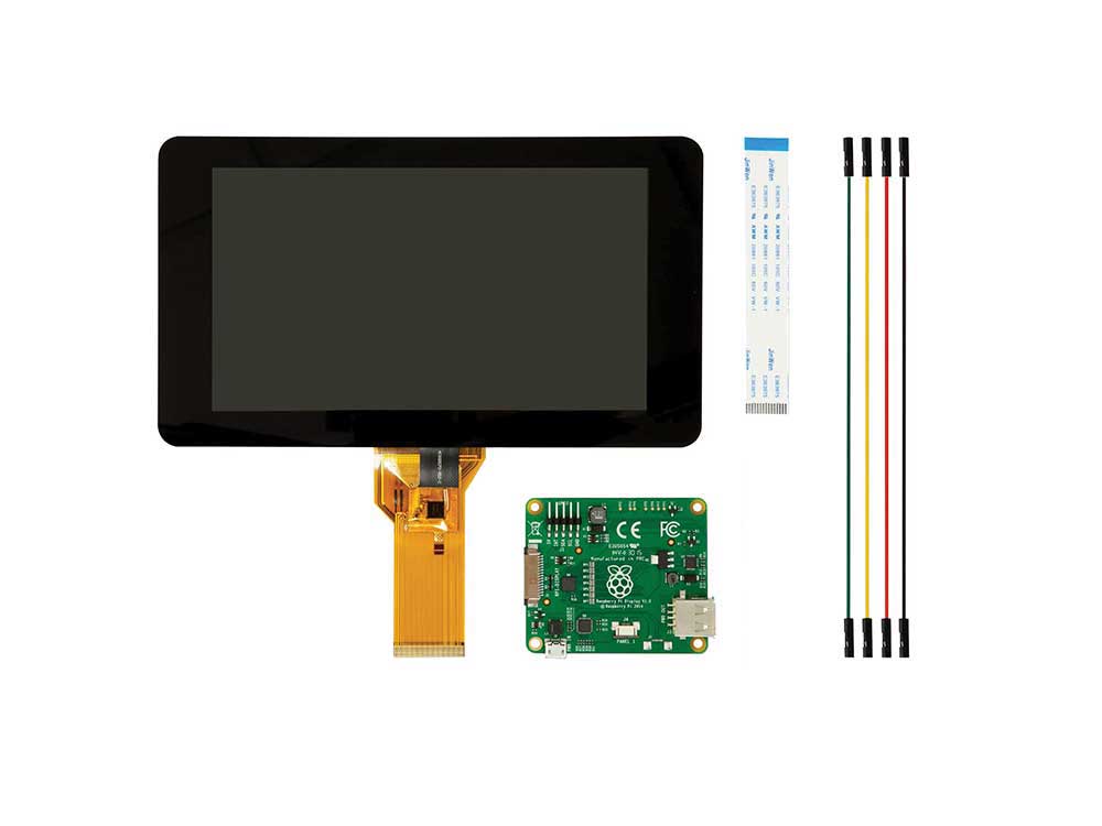 Official Raspberry Pi 7 Touch Screen Display with 10 Finger Capacitive Touch Robots Cyprus Nicosia Limassol Famagusta Paphos Larnaca front
