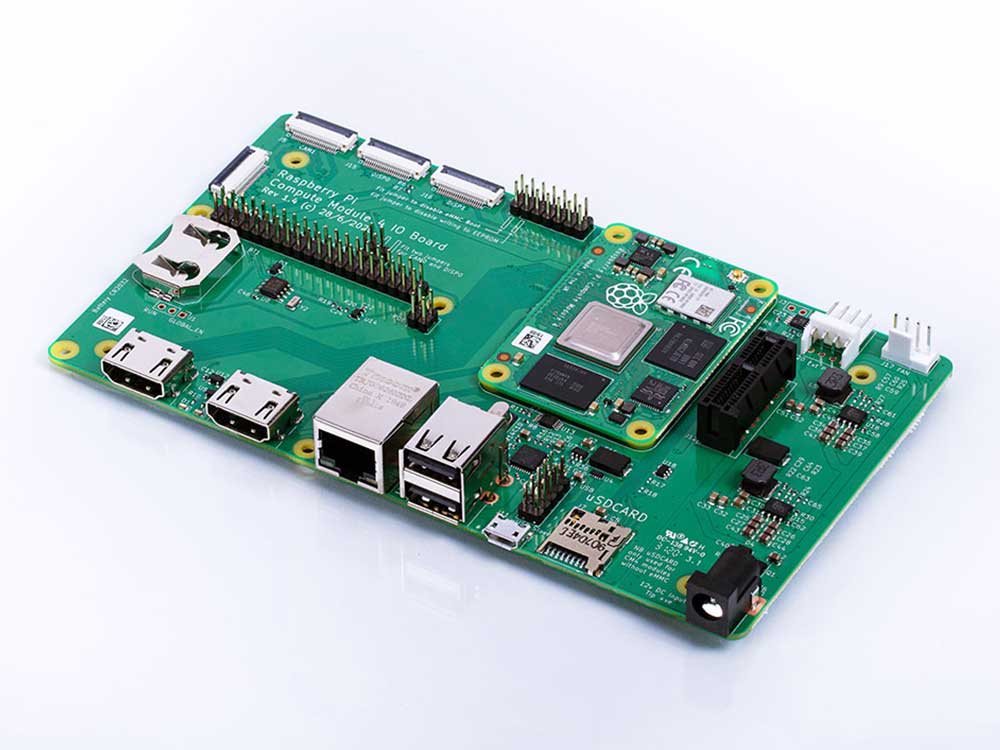 Raspberry Pi CM4IO Board Robots Cyprus Nicosia Limassol Famagusta Paphos Larnaca left angle