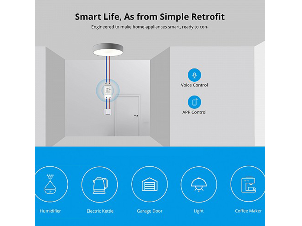 Sonoff Basic R2 10A Wifi Smart Switch Robots Cyprus Nicosia Limassol Famagusta Paphos Larnaca flyer