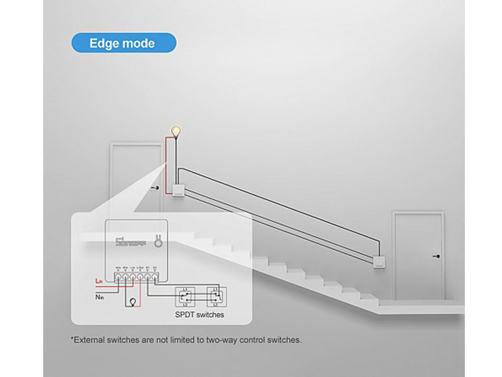 Sonoff MINIR2 10A Wi-Fi Two-Way Smart Switch Robots Cyprus Nicosia Limassol Famagusta Paphos Larnaca sketch