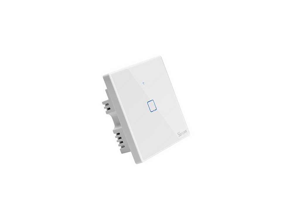 Sonoff T2 UK 1C WiFi Smart Wall Touch Switch White Robots Cyprus Nicosia Limassol Famagusta Paphos Larnaca angle