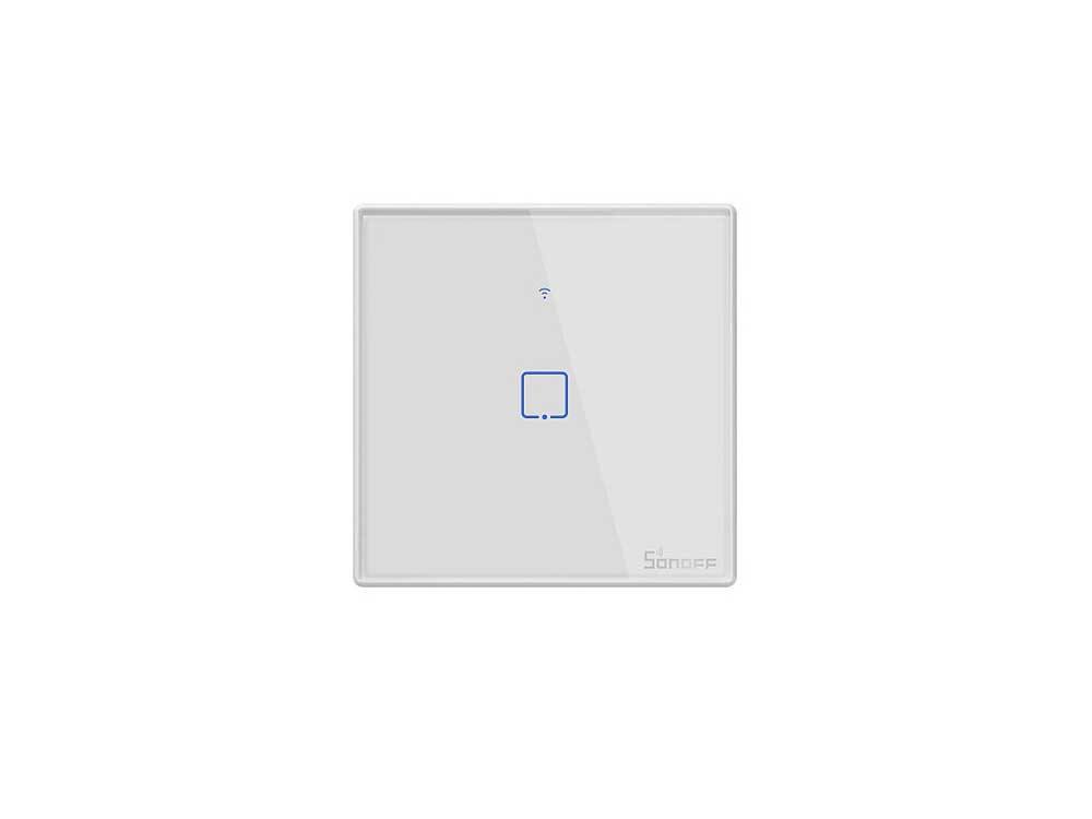 Sonoff T2 UK 1C WiFi Smart Wall Touch Switch White Robots Cyprus Nicosia Limassol Famagusta Paphos Larnaca front