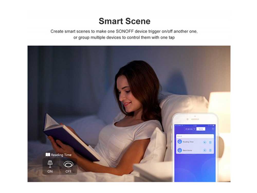 Sonoff T2 UK 1C WiFi Smart Wall Touch Switch White Robots Cyprus Nicosia Limassol Famagusta Paphos Larnaca smart scene