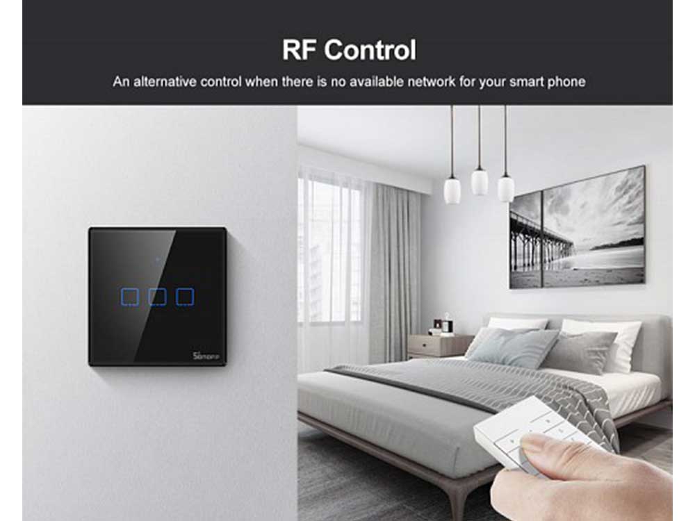 Sonoff T2 UK 2C WiFi Smart Wall Touch Switch White Robots Cyprus Nicosia Limassol Famagusta Paphos Larnaca rf control