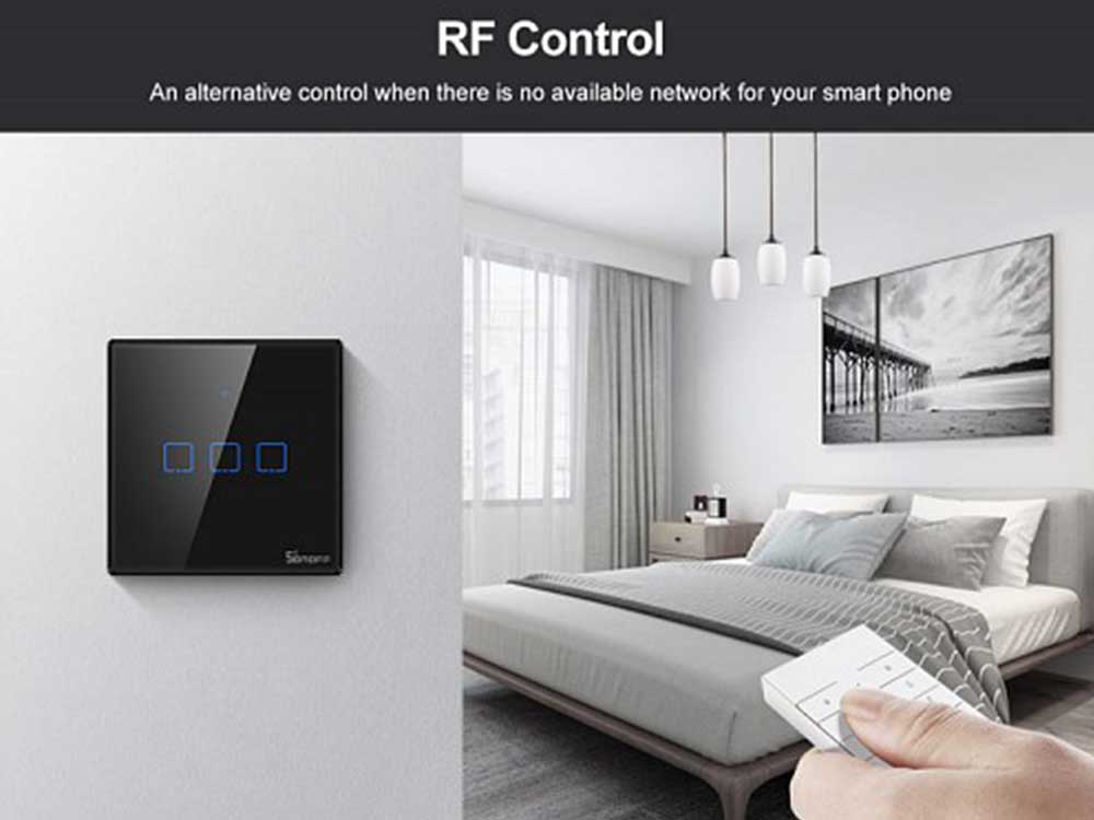 Sonoff T2 UK 3C WiFi Smart Wall Touch Switch White Robots Cyprus Nicosia Limassol Famagusta Paphos Larnaca rf control