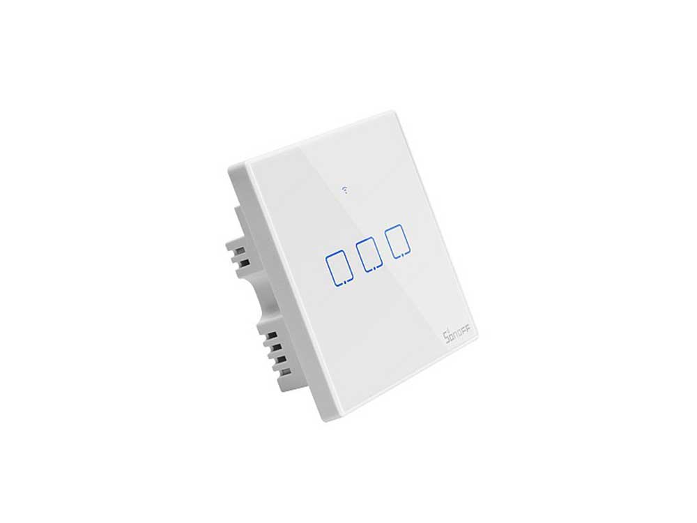 Sonoff T2 UK 3C WiFi Smart Wall Touch Switch White Robots Cyprus Nicosia Limassol Famagusta Paphos Larnaca right angle