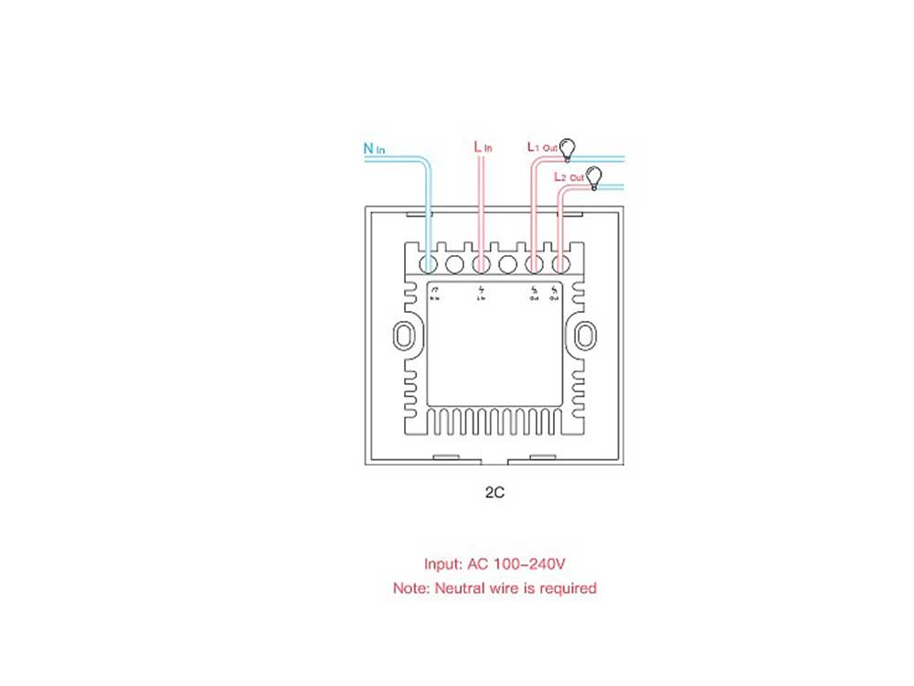 Sonoff T3 UK 2C WiFi Smart Wall Touch Switch Black Robots Cyprus Nicosia Limassol Famagusta Paphos Larnaca scheme