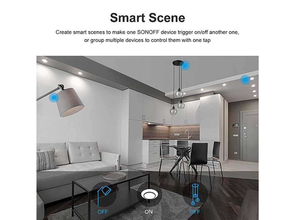 Sonoff T3 UK 3C WiFi Smart Wall Touch Switch Black Robots Cyprus Nicosia Limassol Famagusta Paphos Larnaca smart scene