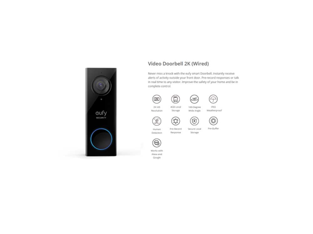 Anker Eufy Video Doorbell 2K With Home Base Robots Cyprus Nicosia Limassol Famagusta Paphos Larnaca wired