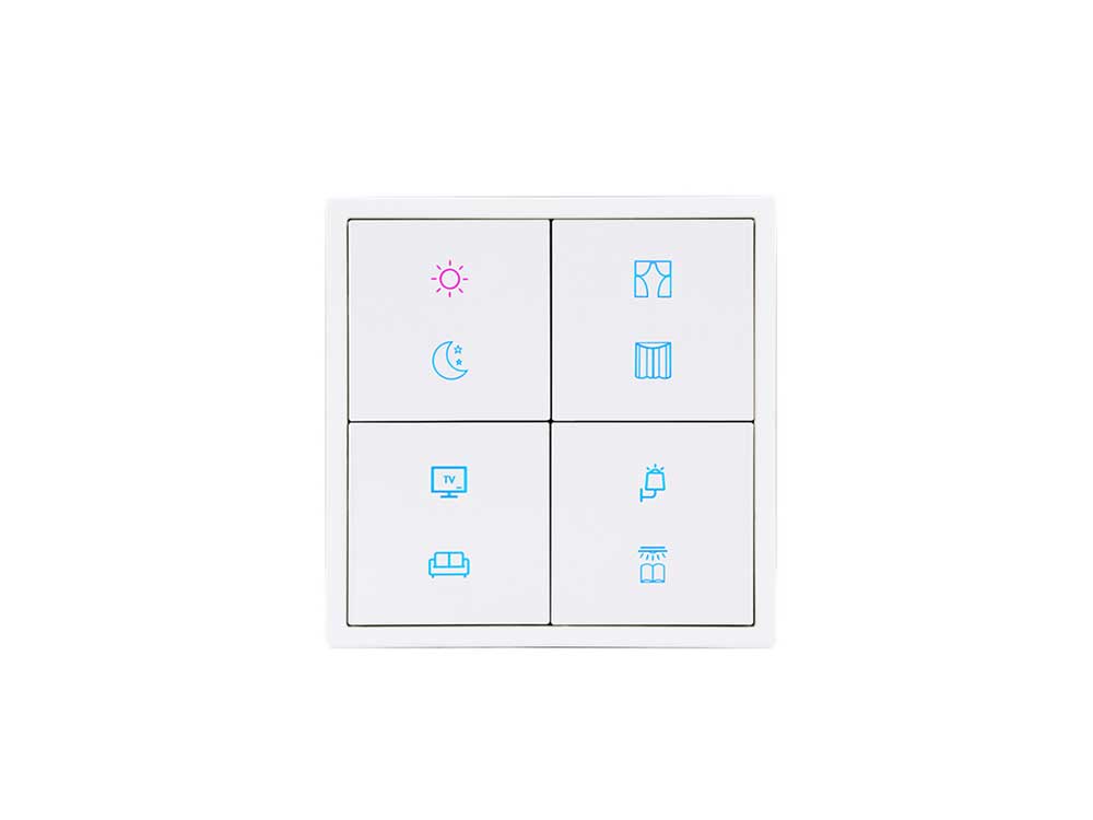 HDL Panel Tile Series 8 Button White HDL-MPT4RB.1 Robots Cyprus Nicosia Limassol Famagusta Paphos Larnaca front