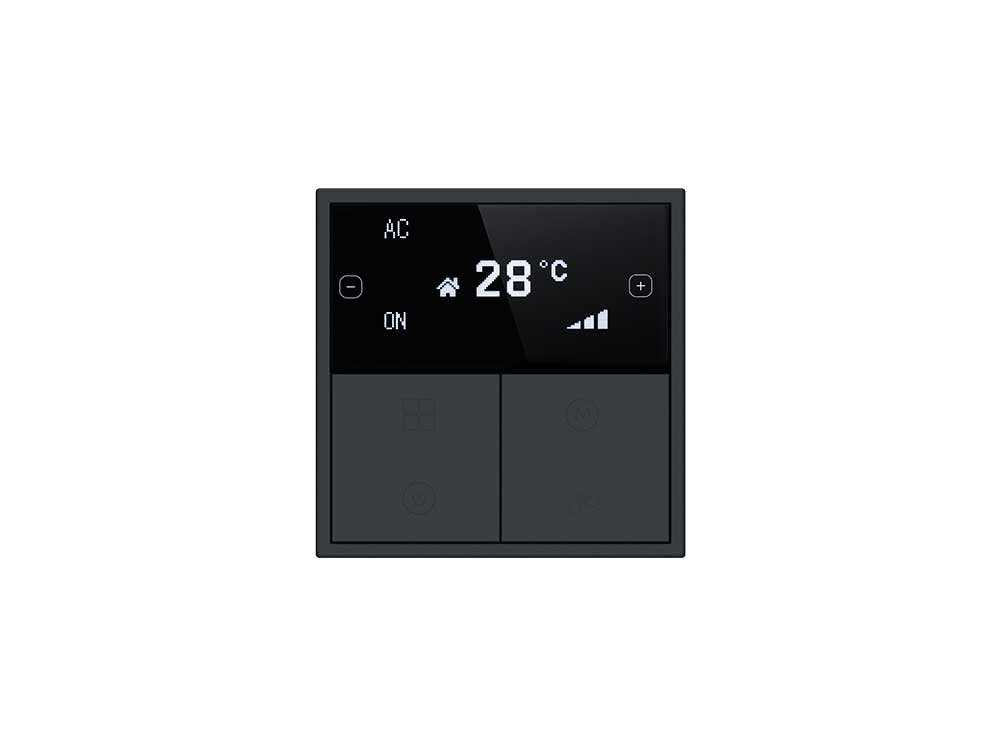 HDL Panel Tile Series OLED Thermostat Ash Gray HDL-MPTOL6.1 Robots Cyprus Nicosia Limassol Famagusta Paphos Larnaca front
