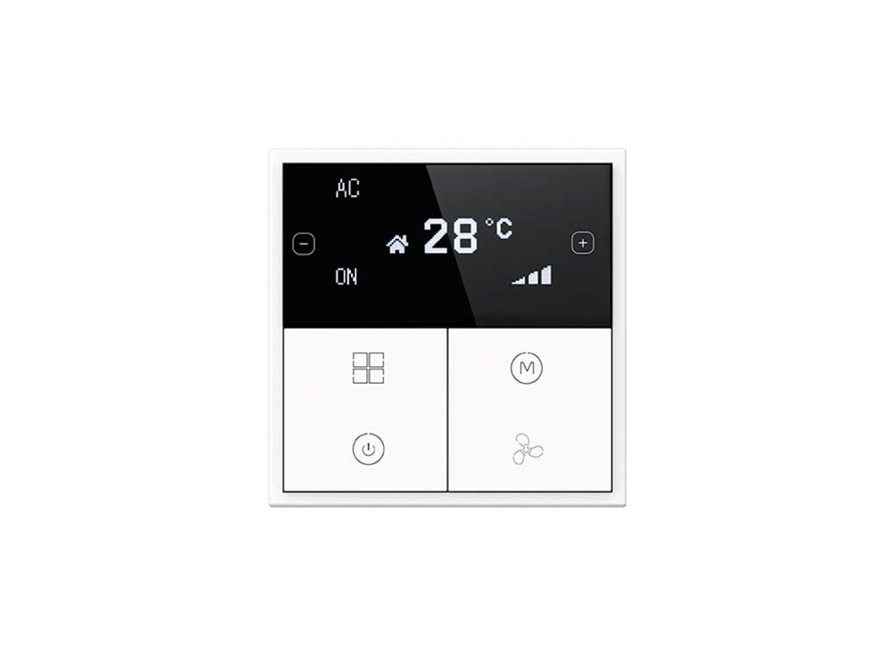 HDL Panel Tile Series OLED Thermostat Ivory White HDL-MPTOL6.1 Robots Cyprus Nicosia Limassol Famagusta Paphos Larnaca front