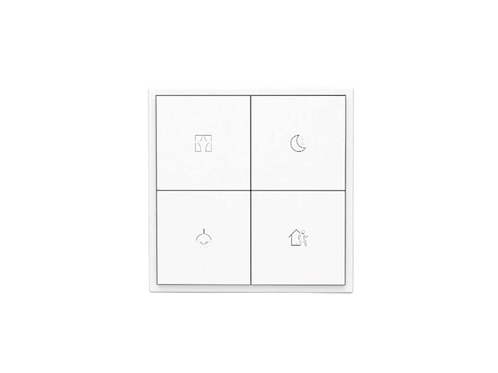 HDL Tile Series 4 Button Smart Panel Ivory White HDL-MPT4RA.1 Robots Cyprus Nicosia Limassol Famagusta Paphos Larnaca front