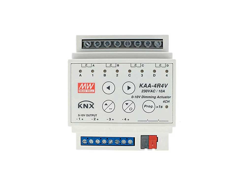 Meanwell KAA-4R4V-10 KNX 4ch Dimming Actuator Robots Cyprus Nicosia Limassol Famagusta Paphos Larnaca front