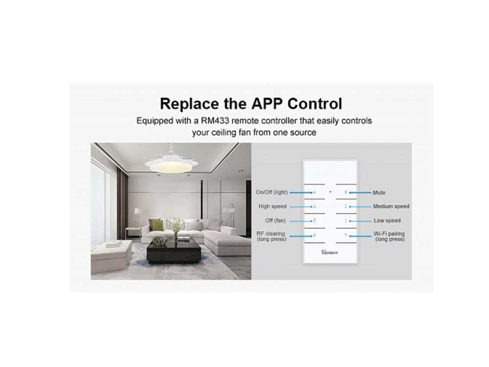 Sonoff IFAN03 3A Wi-Fi Ceiling Fan-Light Controller Robots Cyprus Nicosia Limassol Famagusta Paphos Larnaca app control