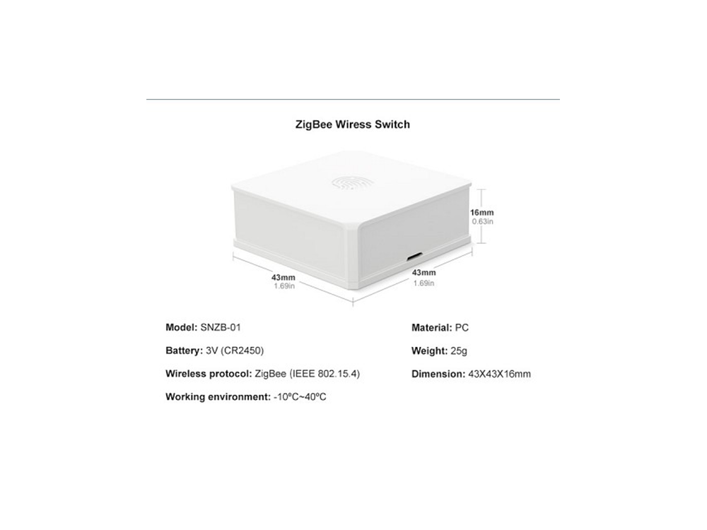 Sonoff SNZB-01 ZigBee Wireless Switch Robots Cyprus Nicosia Limassol Famagusta Paphos Larnaca wireless