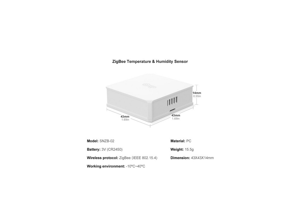 Sonoff SNZB-02 ZigBee Temperature & Humidity Sensor Robots Cyprus Nicosia Limassol Famagusta Paphos Larnaca huminity