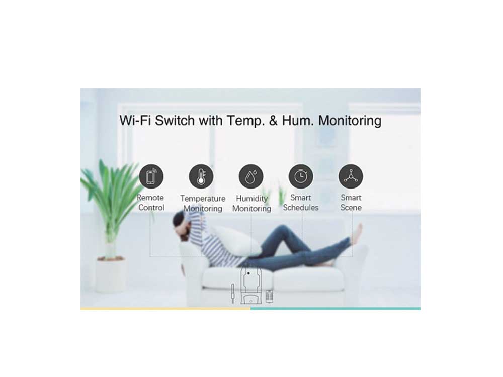 Sonoff TH 16A Temperature And Humidity Monitoring WiFi Smart Switch Robots Cyprus Nicosia Limassol Famagusta Paphos Larnaca wifi