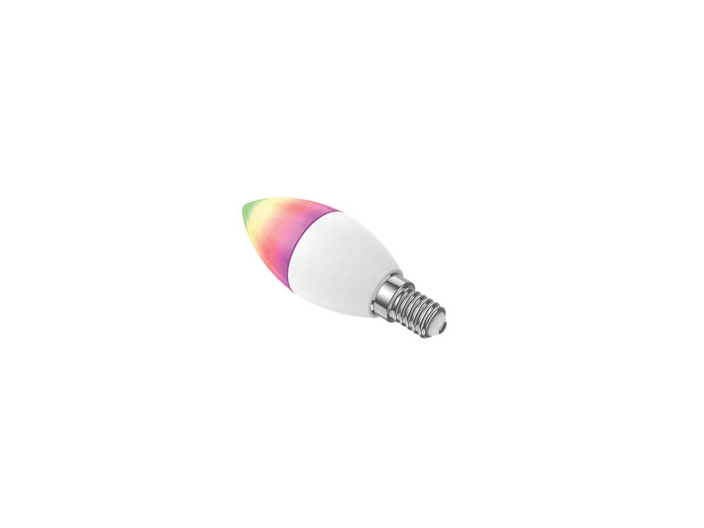 WOOX R9075 E14 5W Wi-Fi Smart LED Bulb RGB & CCT Robots Cyprus Nicosia Limassol Famagusta Paphos Larnaca angle