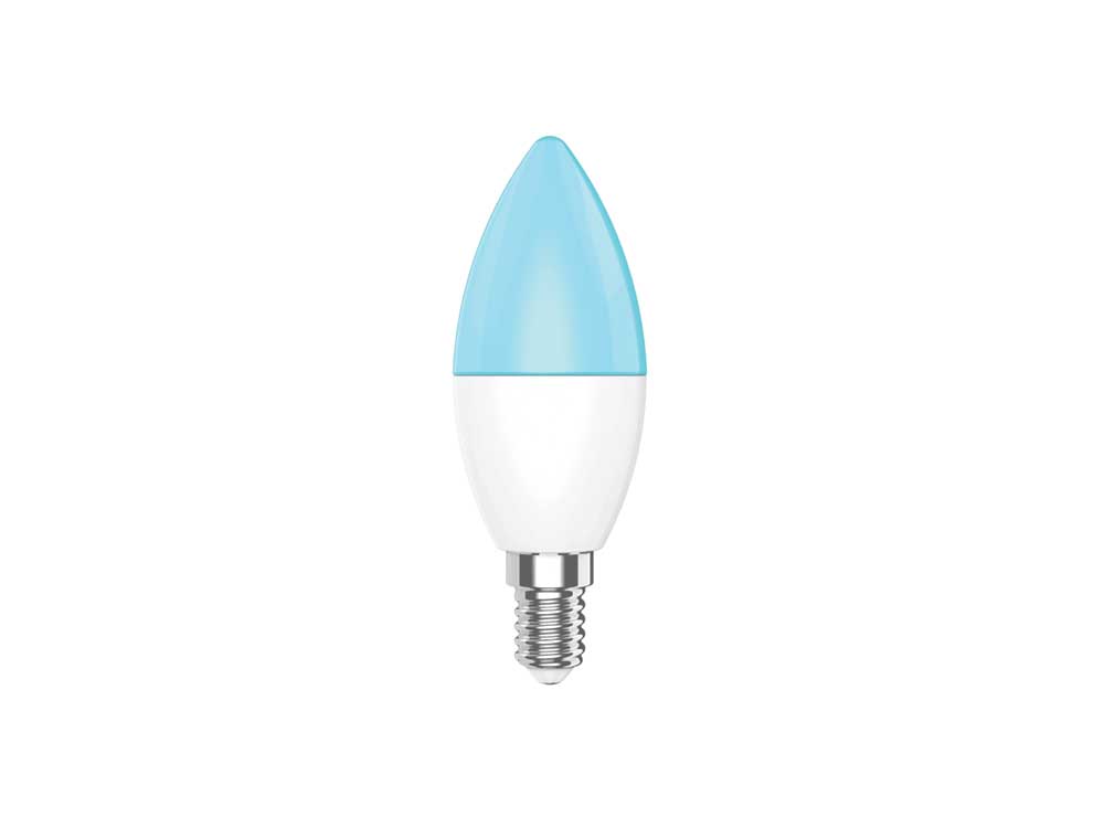 WOOX R9075 E14 5W Wi-Fi Smart LED Bulb RGB & CCT Robots Cyprus Nicosia Limassol Famagusta Paphos Larnaca blue