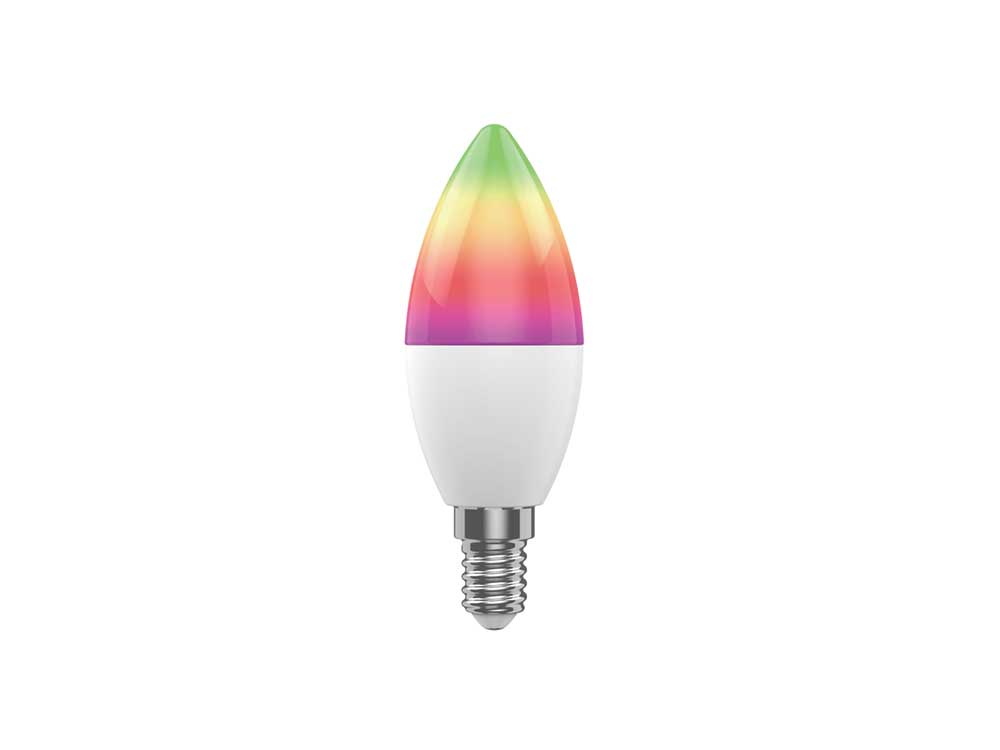 WOOX R9075 E14 5W Wi-Fi Smart LED Bulb RGB & CCT Robots Cyprus Nicosia Limassol Famagusta Paphos Larnaca colors