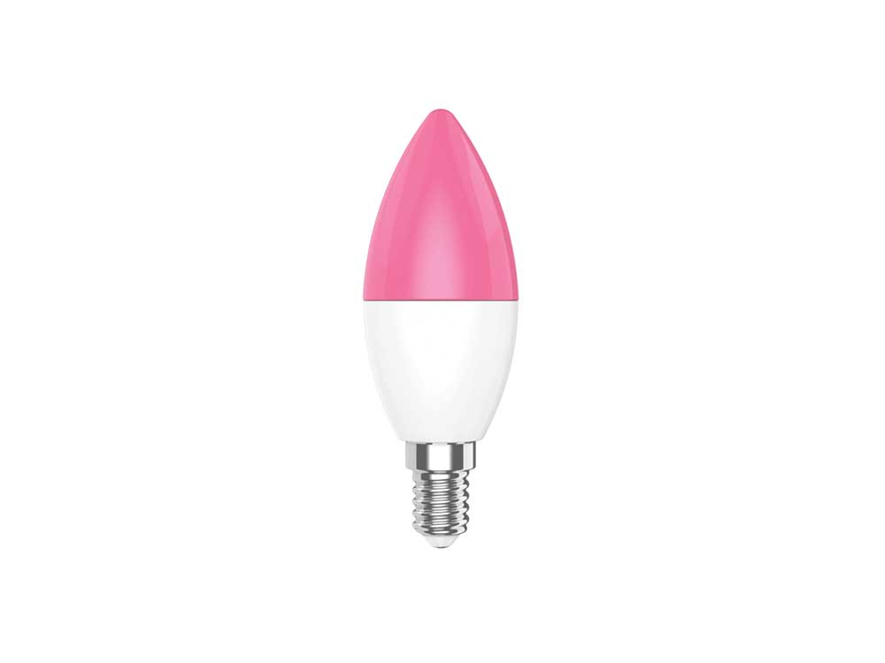 WOOX R9075 E14 5W Wi-Fi Smart LED Bulb RGB & CCT Robots Cyprus Nicosia Limassol Famagusta Paphos Larnaca pink