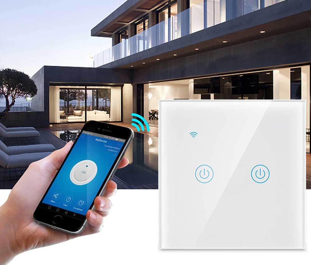 Tuya Smart 2-gang 1-way Switch 10amp Load (200w) Wifi App Robots Cyprus Smart Home Series Robots Cyprus Smart Home Series Robots Cyprus Nicosia Limassol Famagusta Paphos Larnaca home automation smart phone