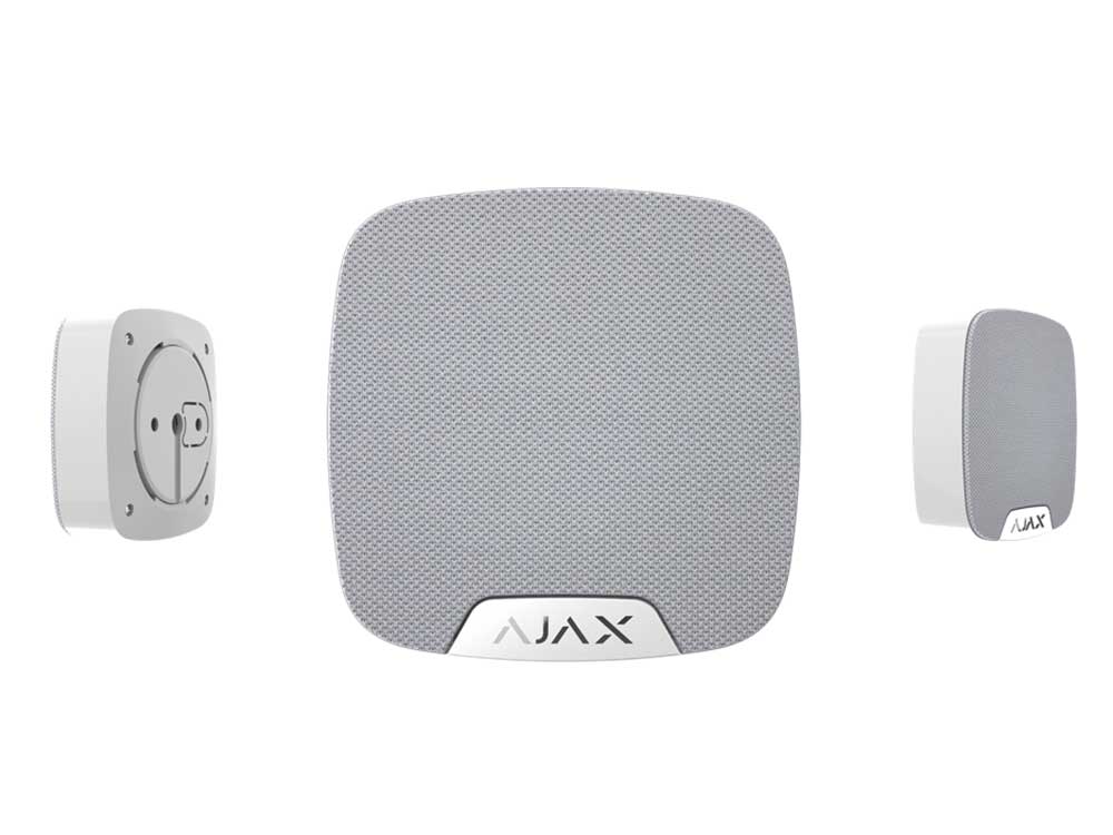 AJAX Wireless Indoor HomeSiren White Robots Cyprus Nicosia Limassol Famagusta Paphos Larnaca front side mount