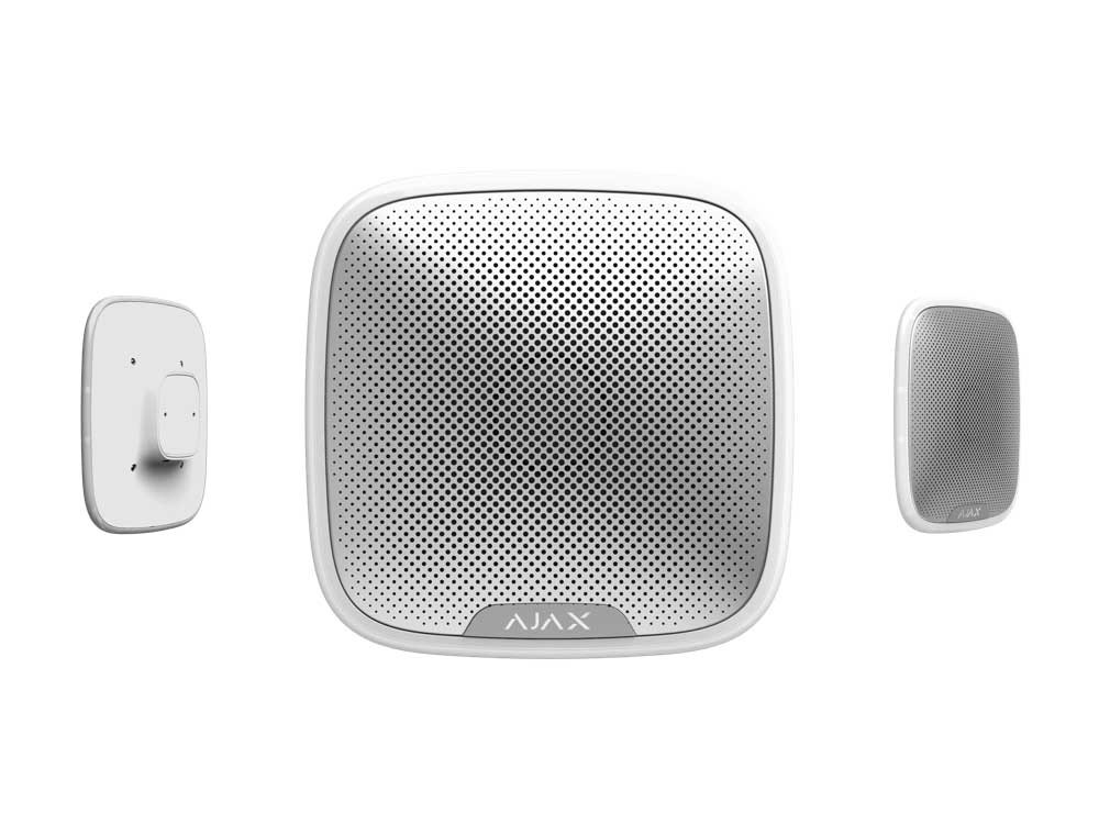 AJAX Wireless Outdoor StreetSiren White Robots Cyprus Nicosia Limassol Famagusta Paphos Larnaca front side back