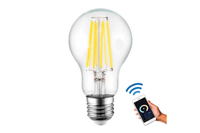 Led 7.5w Smart 'filament' Bulb E27 A60 806lm Cct Wifi App Robots Cyprus Nicosia Limassol Famagusta Paphos Larnaca front