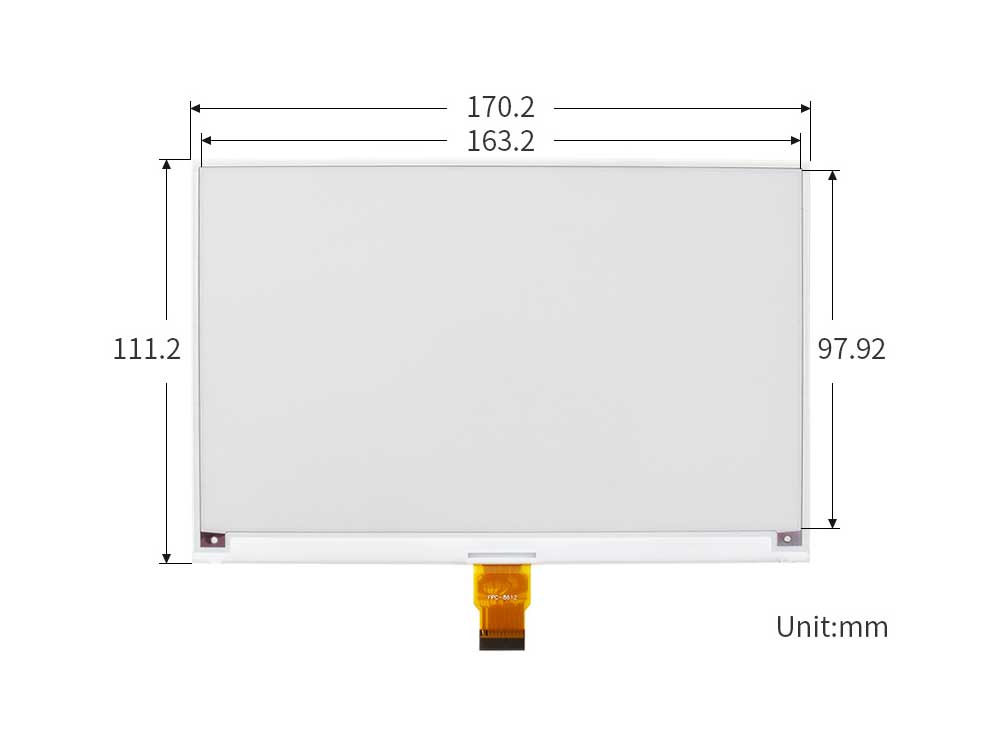 Pi Display e-Paper 7 5 Robots Cyprus Nicosia Limassol Famagusta Paphos Larnaca dimensions