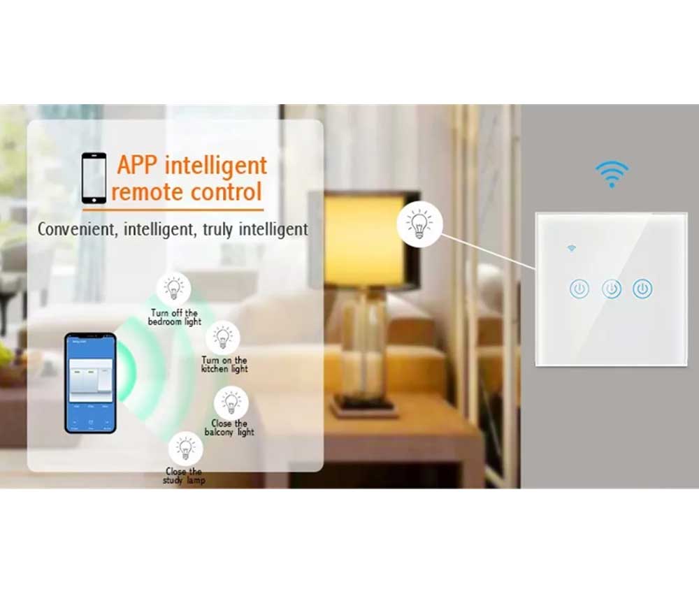 Tuya Smart 3-gang Switch Robots Cyprus Smart Home Series Robots Cyprus Smart Home Series Robots Cyprus Nicosia Limassol Famagusta Paphos Larnaca home automation intelligent