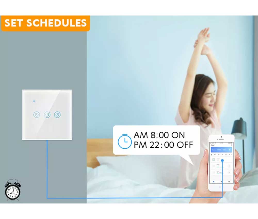Tuya Smart 3-gang Switch Robots Cyprus Smart Home Series Robots Cyprus Smart Home Series Robots Cyprus Nicosia Limassol Famagusta Paphos Larnaca home automation shedules