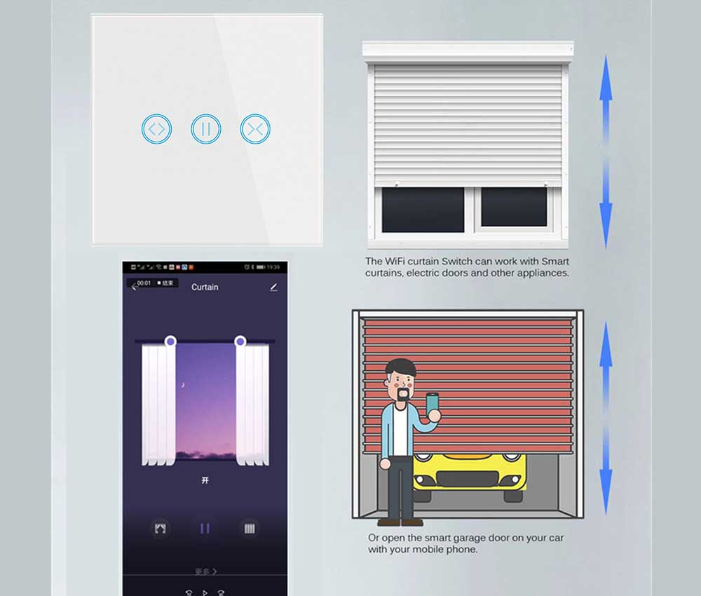 Tuya Up & Down Smart Switch Curtain & Garage Robots Cyprus Smart Home Series Robots Cyprus Smart Home Series Robots Cyprus Nicosia Limassol Famagusta Paphos Larnaca home automation uses