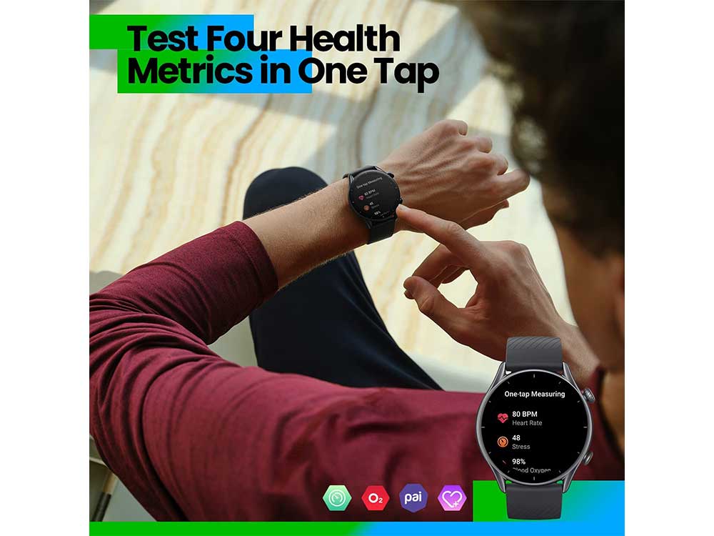 Amazfit GTR 3 SmartWatch Thunder Black Robots Cyprus Nicosia Limassol Famagusta Paphos Larnaca health test