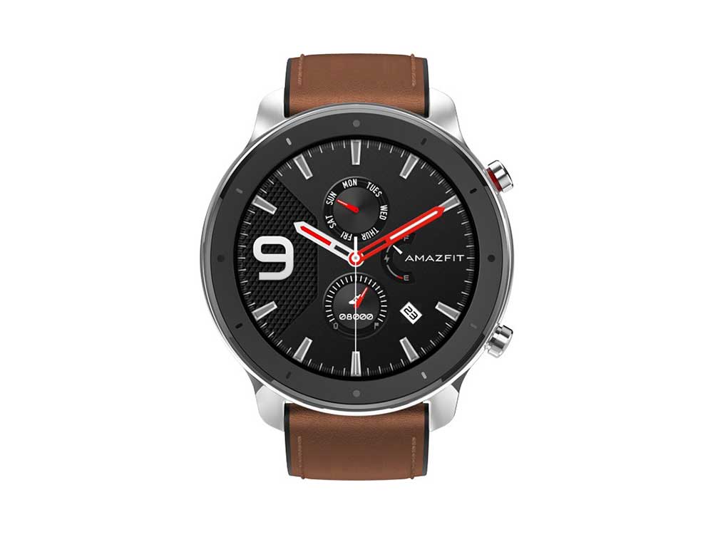 Amazfit GTR 47mm SmartWatch Stainless Steel Brown Robots Cyprus Nicosia Limassol Famagusta Paphos Larnaca front