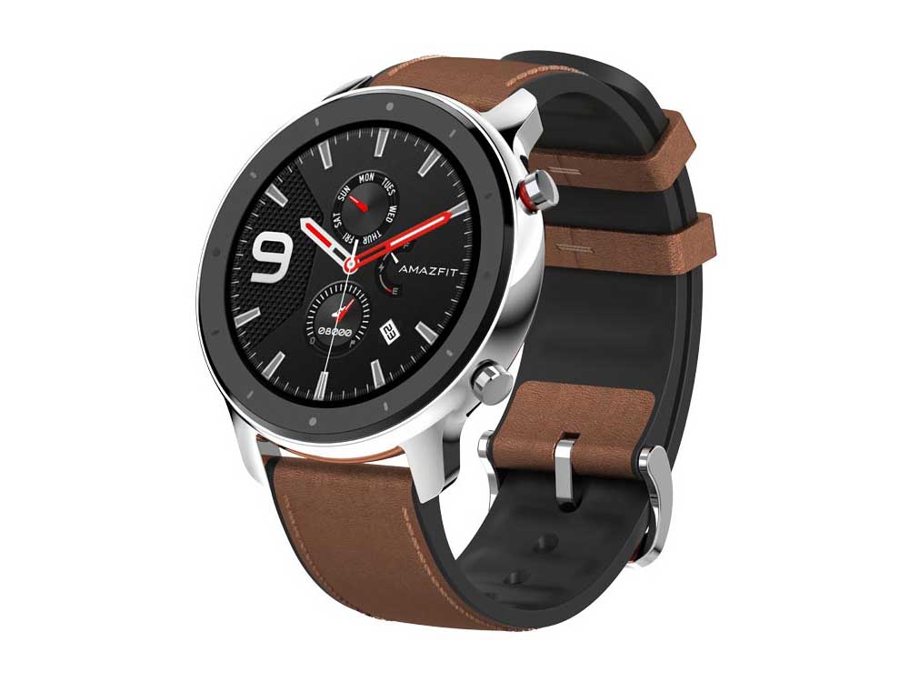 Amazfit GTR 47mm SmartWatch Stainless Steel Brown Robots Cyprus Nicosia Limassol Famagusta Paphos Larnaca side left