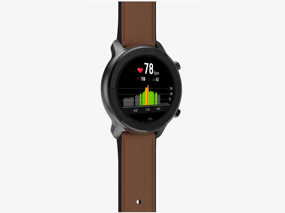 Amazfit GTR 47mm SmartWatch Stainless Steel Brown Robots Cyprus Nicosia Limassol Famagusta Paphos Larnaca side up