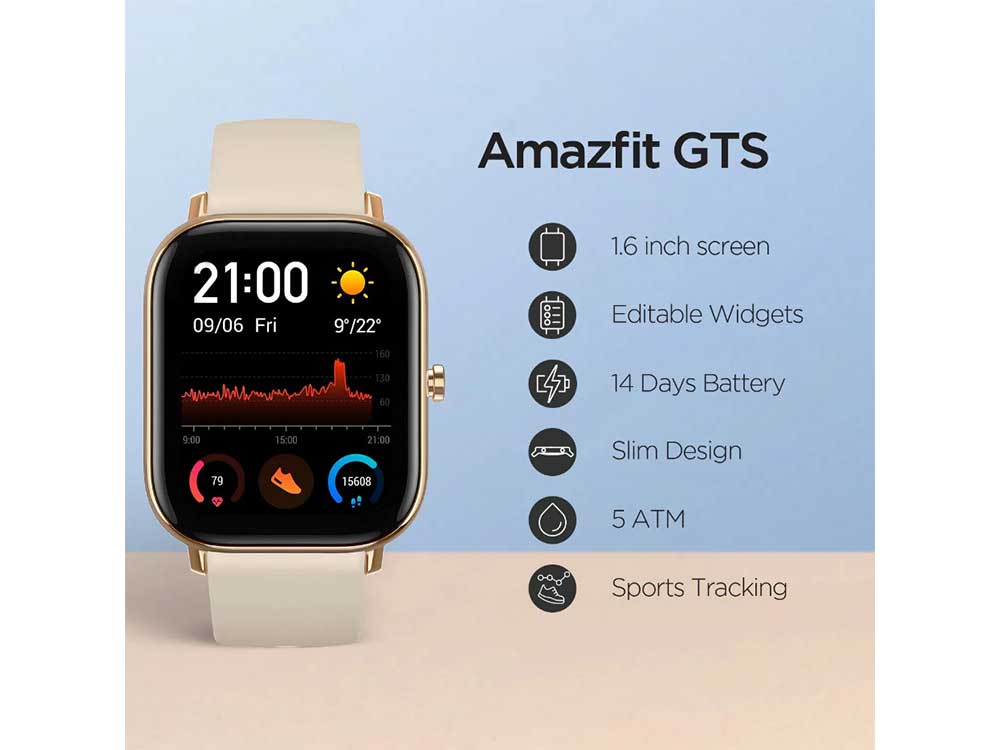 Amazfit GTS 2 SmartWatch Desert Gold Robots Cyprus Nicosia Limassol Famagusta Paphos Larnaca 14 DAYS BATTERY