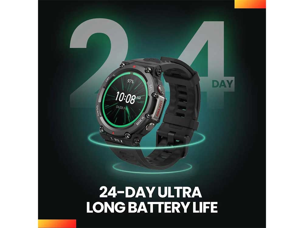 Amazfit T-REX 2 SmartWatch Ember Black Robots Cyprus Nicosia Limassol Famagusta Paphos Larnaca 24 days battery life