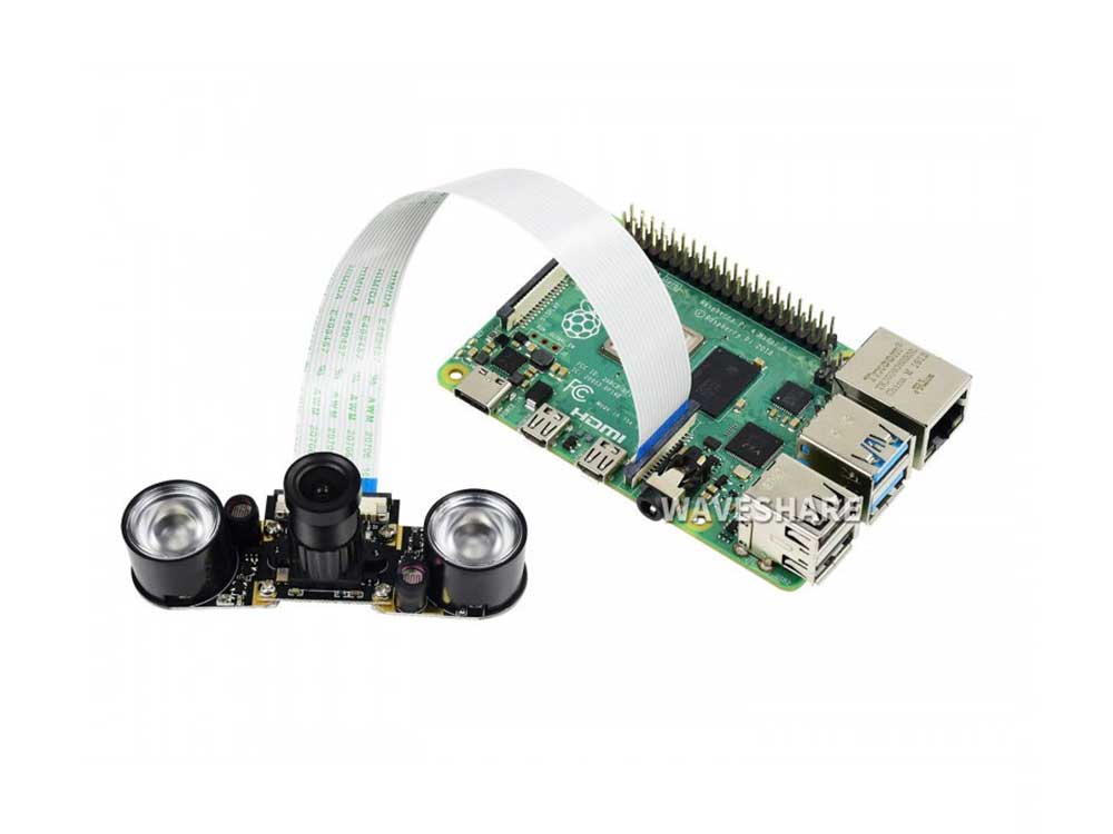 RPi Camera (F), Supports Night Vision, Adjustable-Focus Robots Cyprus Nicosia Limassol Famagusta Paphos Larnaca angle with rpi4 board