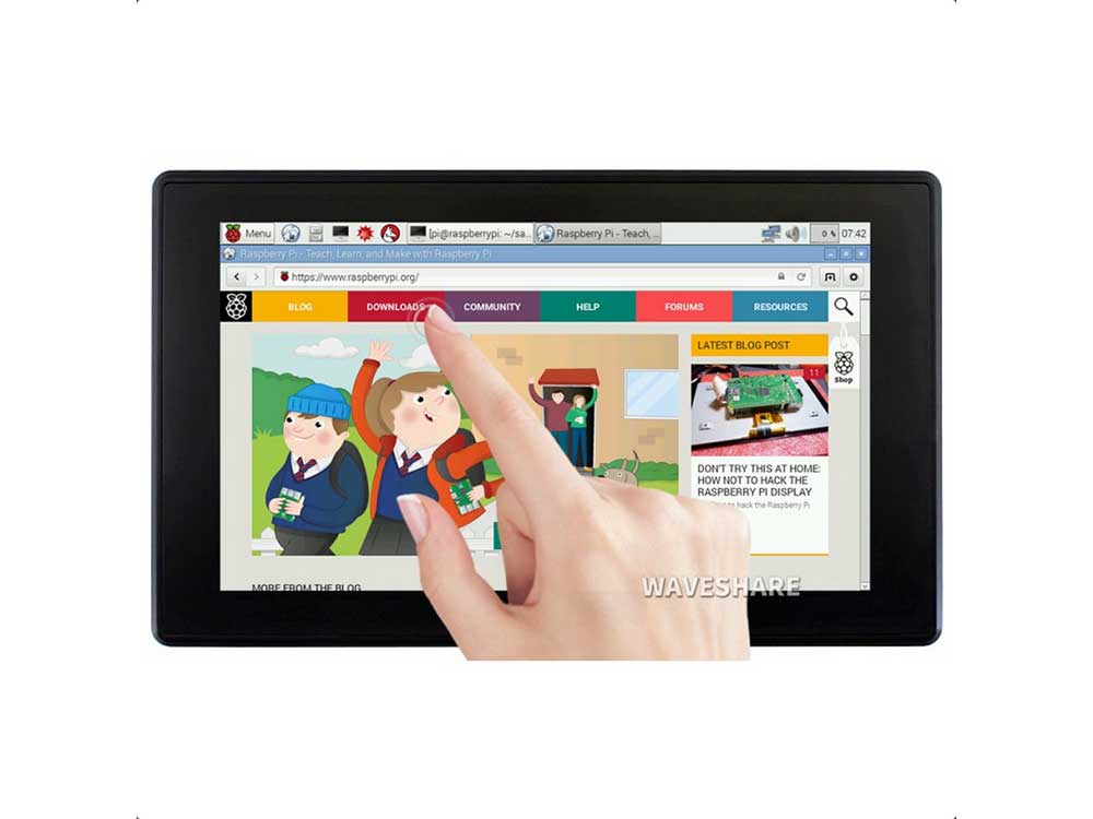 7inch Capacitive Touch Screen LCD with Case 1024 600 HDMI IPS Various Systems Support Robots Cyprus Nicosia Limassol Famagusta Paphos Larnaca touch